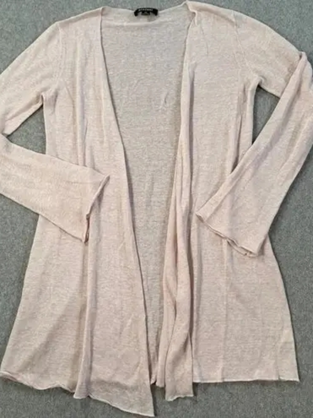 Acrobat Pale Blush Open-Front Drape Cardigan